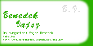 benedek vajsz business card